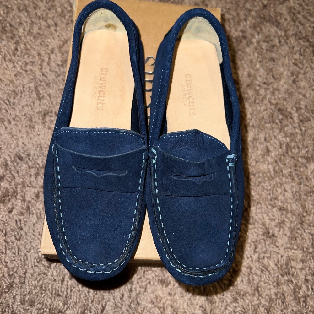 J Crew / Crew Cut Penny Loafers Navy Blue